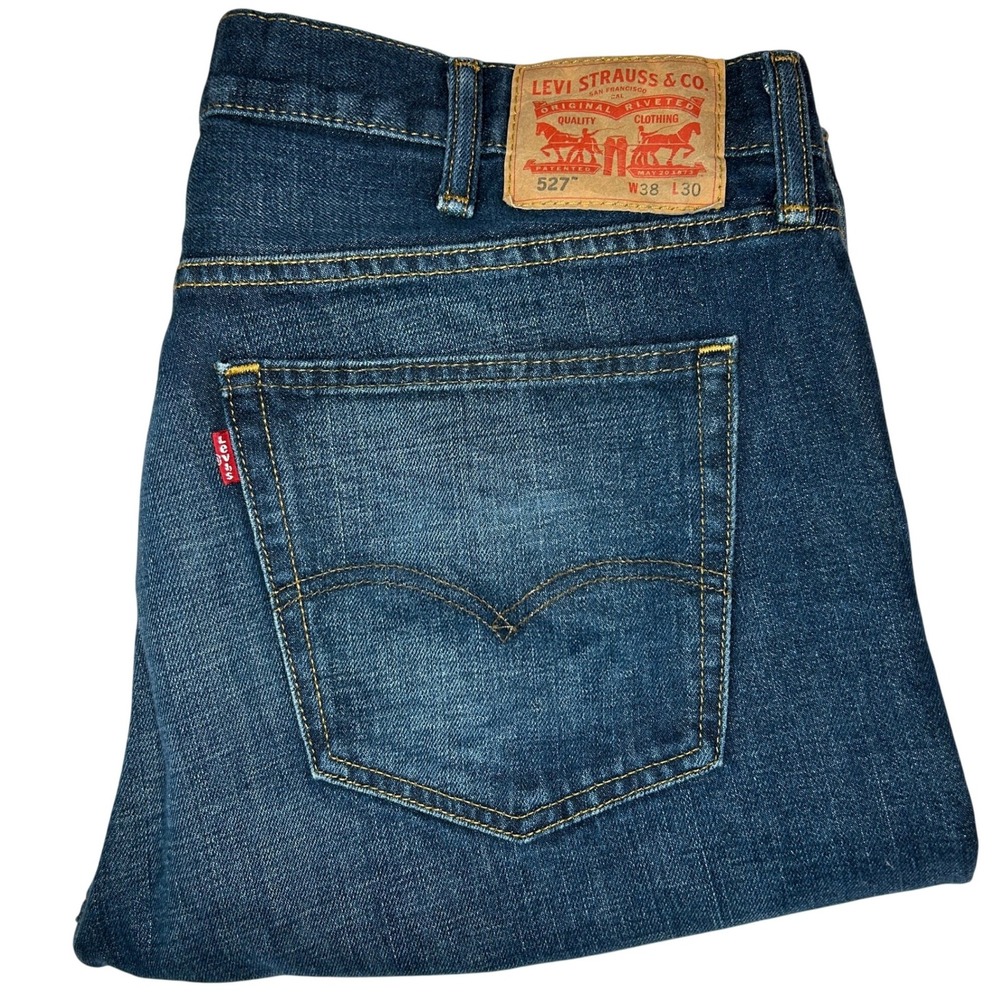 Levi's 527 Men's 38x30 Bootcut Jeans‎ Dark Wash Denim 100% Cotton